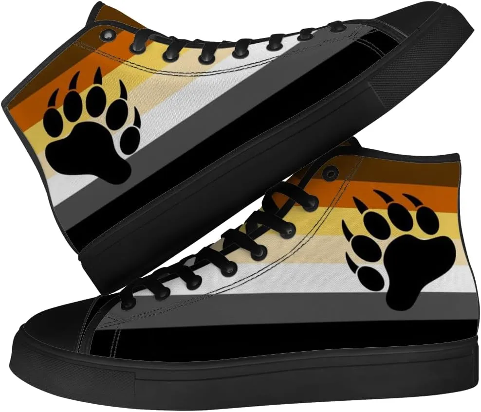 Men's Women's High Top Sneakers LGBTQ Canvas Shoes LGBT Flag Shoes Gifts for Men Women