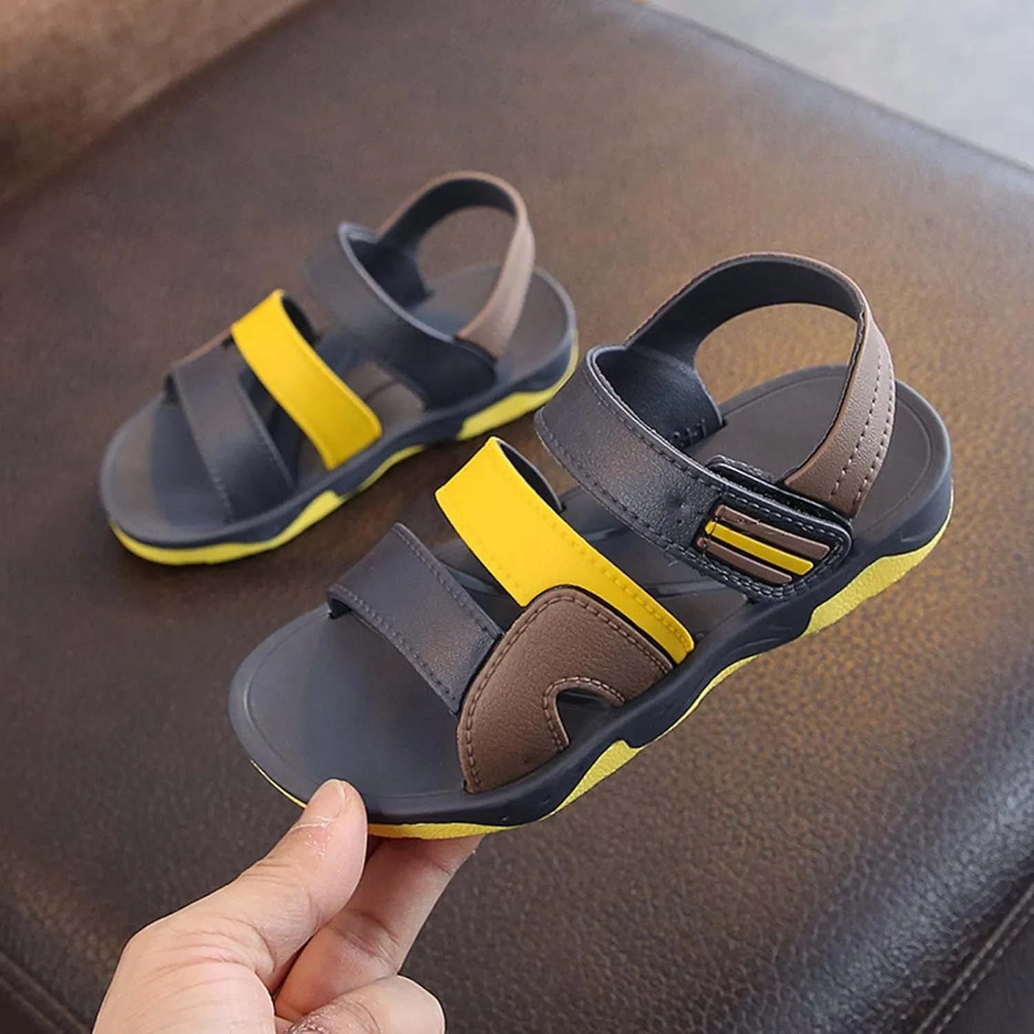 Open Toe Sandals for Boys Girls, Kids Unisex Outdoor Athletic Sport Sandals, Non-Slip Casual Daily Walking Shoes