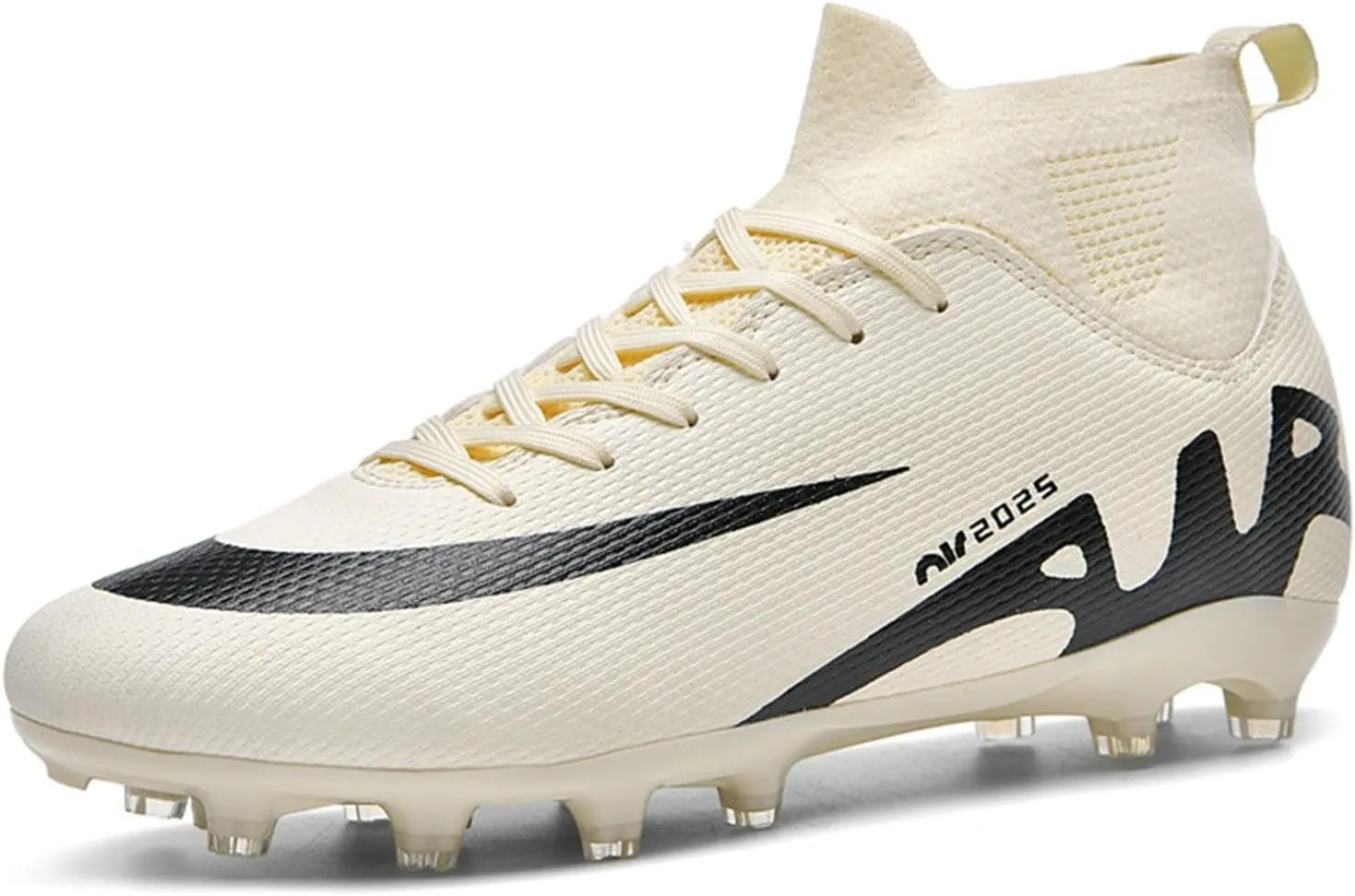 Outdoor Breathable Soccer Cleats Firm, Football Cleats Athletic Turf, High Top Comfortable Sport Training Sneaker
