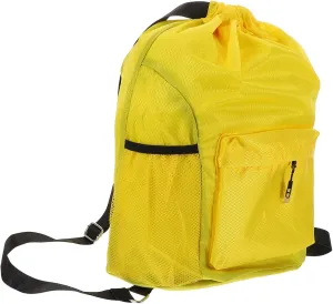 Oxford Sports Backpack Shoe Compartment Large Capacity Drawstring Bag for and Outdoor Activities Comfortable Dual Straps for Men and Women