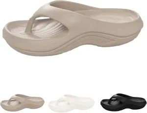 Pillow Arch Support Flip Flops for Women Men, Lightweight Cushioning Shock-Absorbing Pillow Slippers