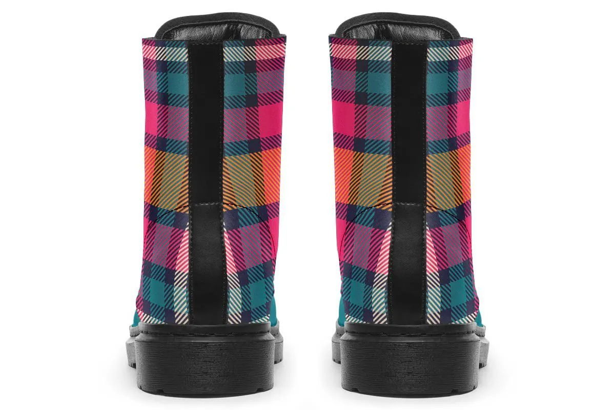 Plaid Color Navy Teal