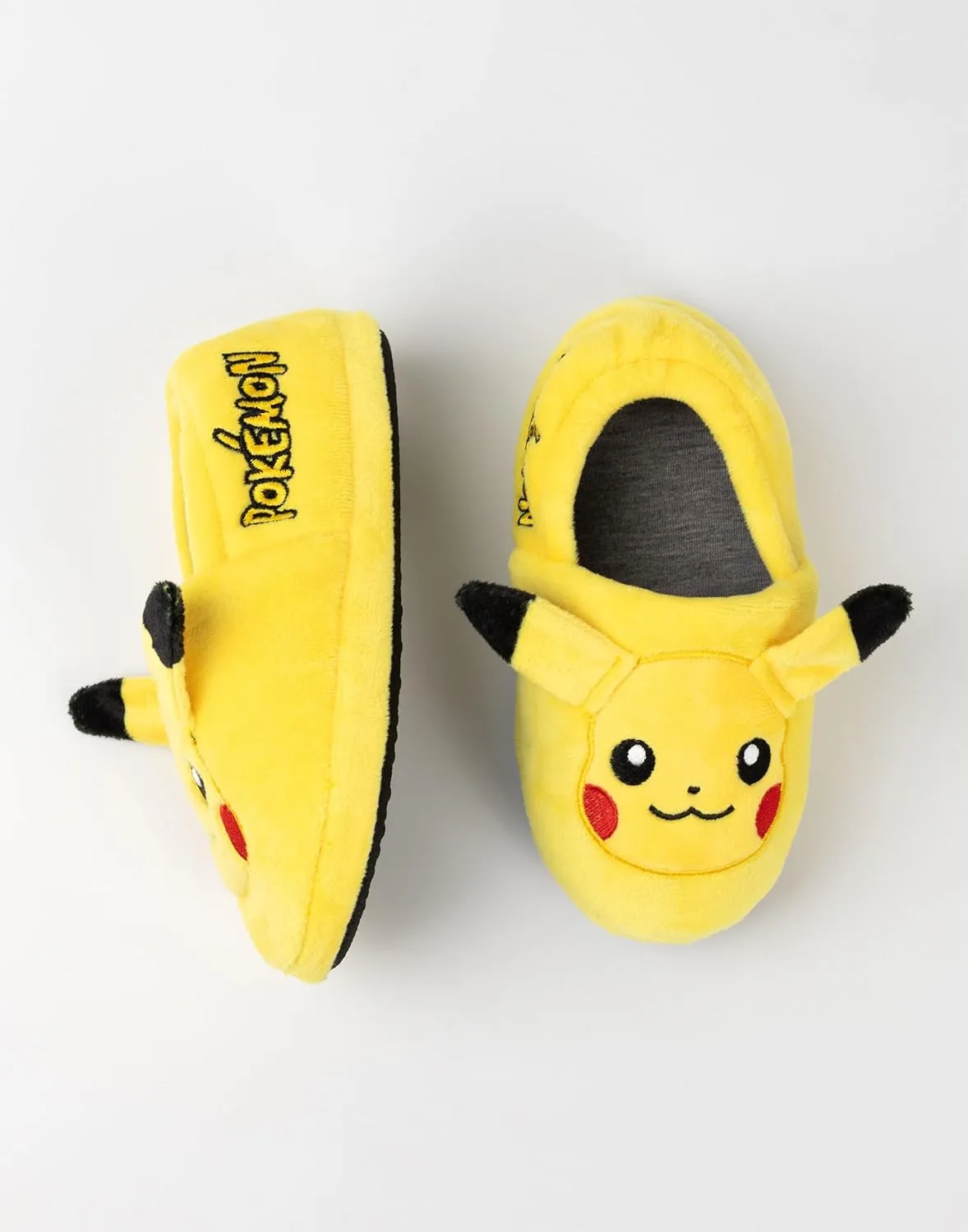 Pokemon Pok??mon Pikachu Yellow Slippers 3D Character Kids' Footwear House Shoes | Soft Loafers for Boys & Girls