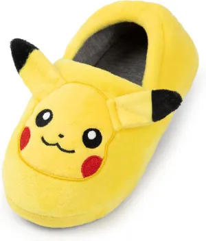 Pokemon Pok??mon Pikachu Yellow Slippers 3D Character Kids' Footwear House Shoes | Soft Loafers for Boys & Girls