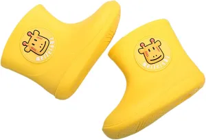 POLG Baby Waterproof Rain Boots Toddler Kids Baby Boys Girls Cartoon Rubber Waterproof Rain Shoes Rain Boots
