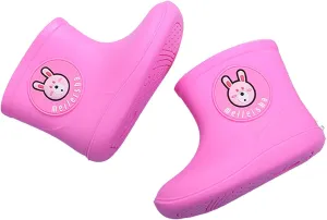 POLG Baby Waterproof Rain Boots Toddler Kids Baby Boys Girls Cartoon Rubber Waterproof Rain Shoes Rain Boots
