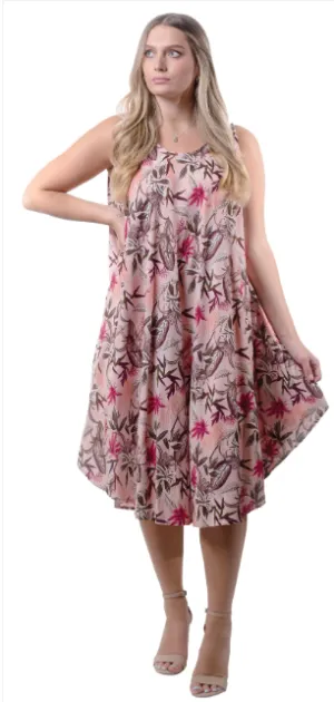Printed Rayon Umbrella Dress
