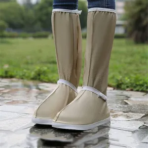 Rain Boots Cover Non-Slip Men's and Women's Waterproof Cover Thickened Lightweight Rain Boots (Color : A, Size : XL-Code) (A L)