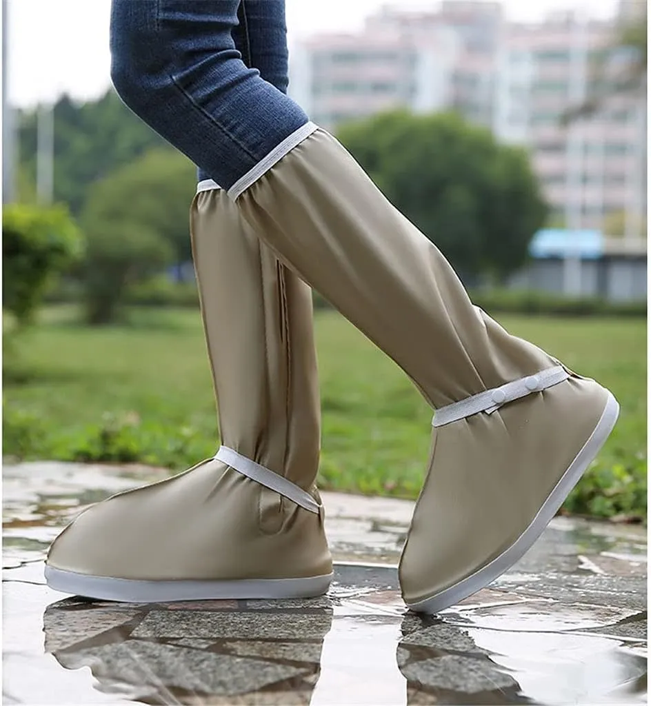 Rain Boots Cover Non-Slip Men's and Women's Waterproof Cover Thickened Lightweight Rain Boots (Color : A, Size : XL-Code) (A L)