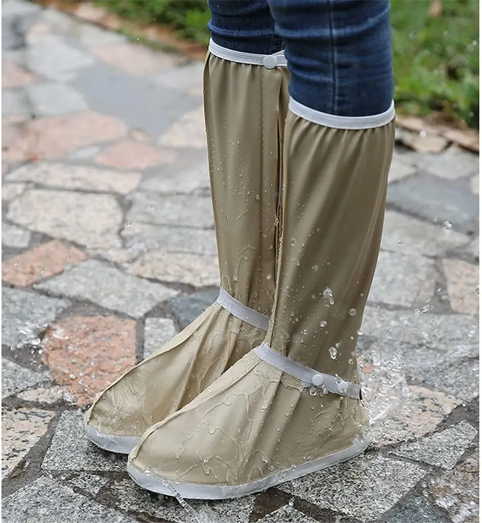 Rain Boots Cover Non-Slip Men's and Women's Waterproof Cover Thickened Lightweight Rain Boots (Color : A, Size : XL-Code) (A L)