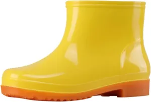 Rain Boots Women Women's Short Ankle Rain Boots Lightweight Chelsea Rain Boots Rubber Waterproof Booties Garden Shoes