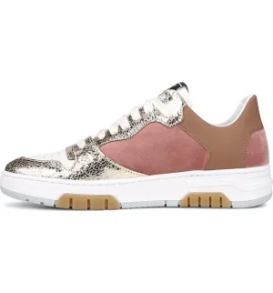 Sam Edelman Jojo Rose Multi Velvet Lace Up Athletic Rounded Toe Low Top Sneakers