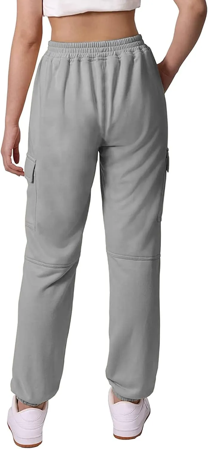 SANGTREE Girls Womens Drawstring Cargo Jogger Pants