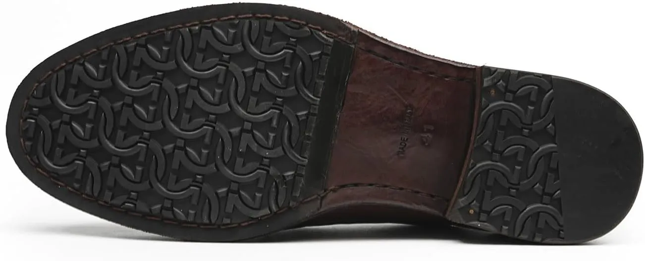 Santimon Men??s Dress Shoes Genuine Horse Leather Oxfords, Fashion Business-Casual & Formal Wedding Breathable Lining Shoes ?C Handcrafted Goodyear-Welt Luxury Derby