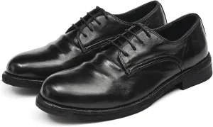 Santimon Men??s Dress Shoes Genuine Horse Leather Oxfords, Fashion Business-Casual & Formal Wedding Breathable Lining Shoes ?C Handcrafted Goodyear-Welt Luxury Derby