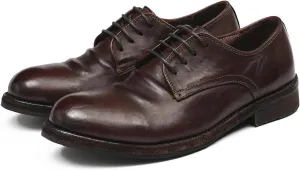 Santimon Men??s Dress Shoes Genuine Horse Leather Oxfords, Fashion Business-Casual & Formal Wedding Breathable Lining Shoes ?C Handcrafted Goodyear-Welt Luxury Derby