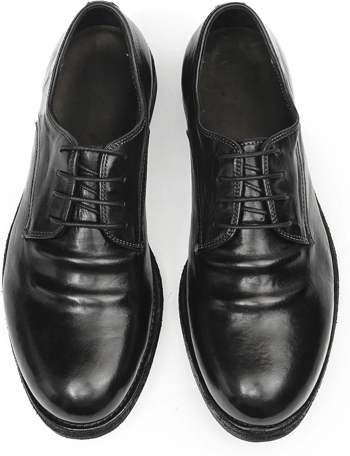 Santimon Men??s Dress Shoes Genuine Horse Leather Oxfords, Fashion Business-Casual & Formal Wedding Breathable Lining Shoes ?C Handcrafted Goodyear-Welt Luxury Derby