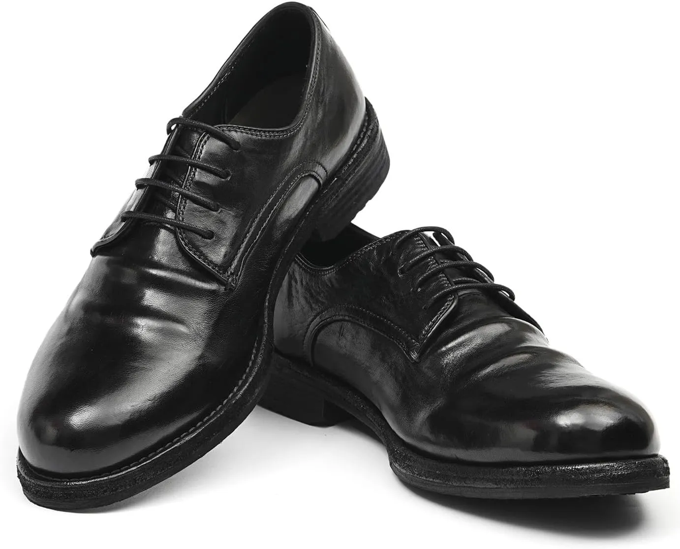 Santimon Men??s Dress Shoes Genuine Horse Leather Oxfords, Fashion Business-Casual & Formal Wedding Breathable Lining Shoes ?C Handcrafted Goodyear-Welt Luxury Derby