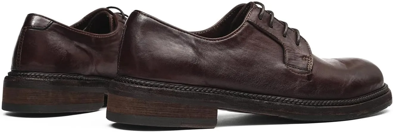 Santimon Men??s Genuine Horse Leather Oxford Dress Shoes ?C Handcrafted Goodyear-Welt Plain-Toe Derby, Fashion Business-Casual & Formal Wedding Breathable Lining Shoes