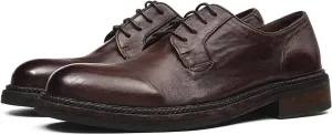 Santimon Men??s Genuine Horse Leather Oxford Dress Shoes ?C Handcrafted Goodyear-Welt Plain-Toe Derby, Fashion Business-Casual & Formal Wedding Breathable Lining Shoes
