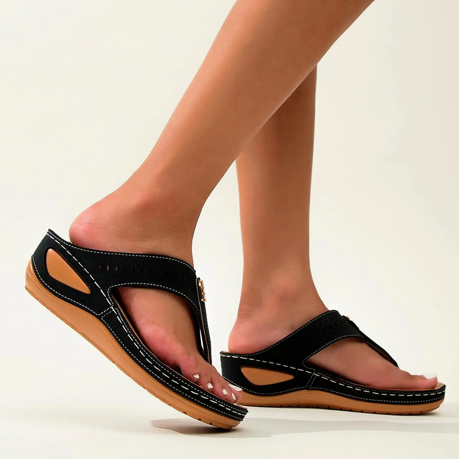 SBGMoSJ Orthopedic Sandals Women Wide Width Women Shoes Dressy Comfortable Sandals Black Wedges for Women Dressy Comfortable Women's Sandals Orthopedic Shoes Plantar Fasciitis Sandals Women Summer