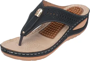 SBGMoSJ Orthopedic Sandals Women Wide Width Women Shoes Dressy Comfortable Sandals Black Wedges for Women Dressy Comfortable Women's Sandals Orthopedic Shoes Plantar Fasciitis Sandals Women Summer