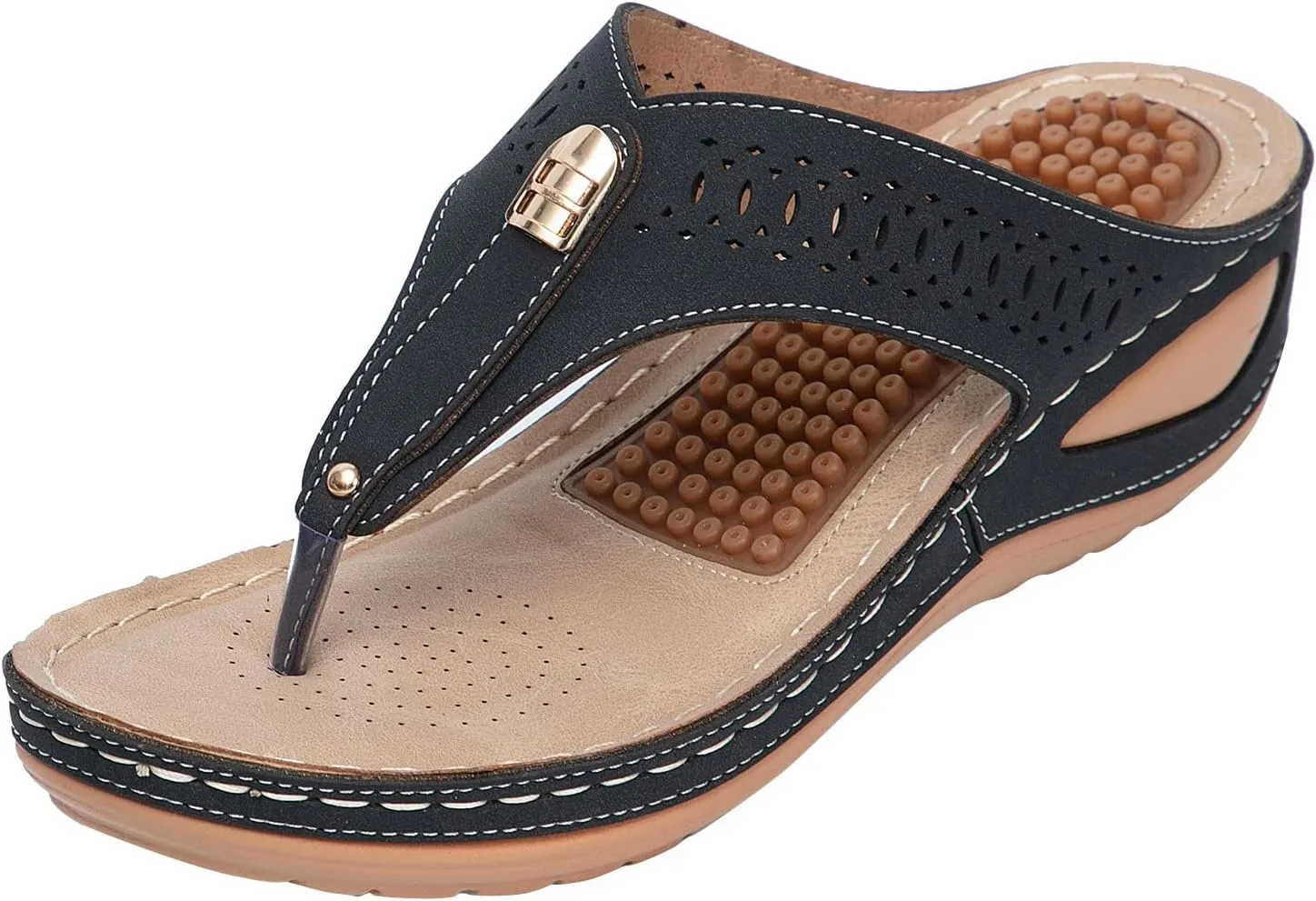 SBGMoSJ Orthopedic Sandals Women Wide Width Women Shoes Dressy Comfortable Sandals Black Wedges for Women Dressy Comfortable Women's Sandals Orthopedic Shoes Plantar Fasciitis Sandals Women Summer
