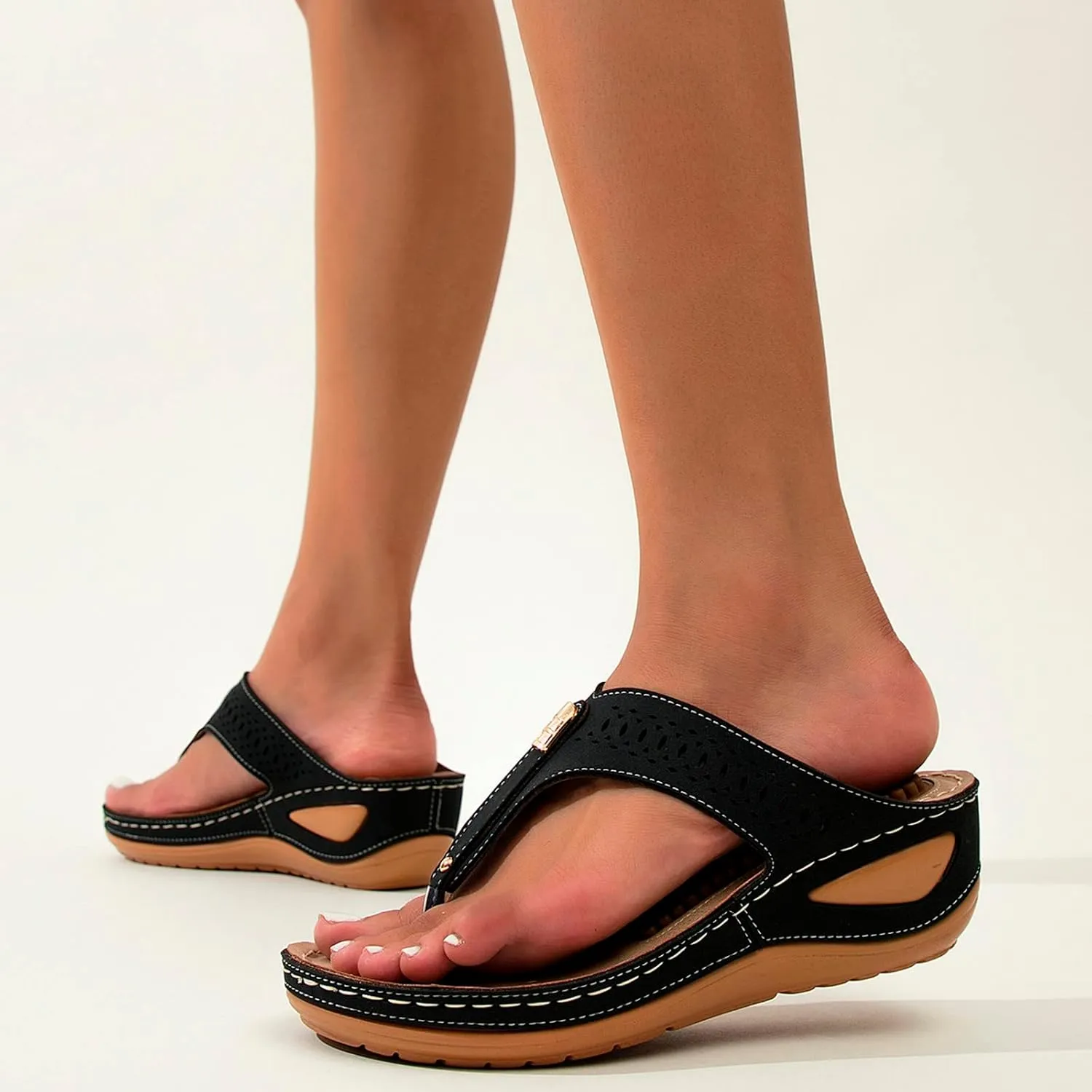 SBGMoSJ Orthopedic Sandals Women Wide Width Women Shoes Dressy Comfortable Sandals Black Wedges for Women Dressy Comfortable Women's Sandals Orthopedic Shoes Plantar Fasciitis Sandals Women Summer