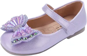 Sequins Bowknot Mary Jane Flat for Girls Party Wedding Ballerina Shoes Ballet Dance Toddler Princess Dress Shoes