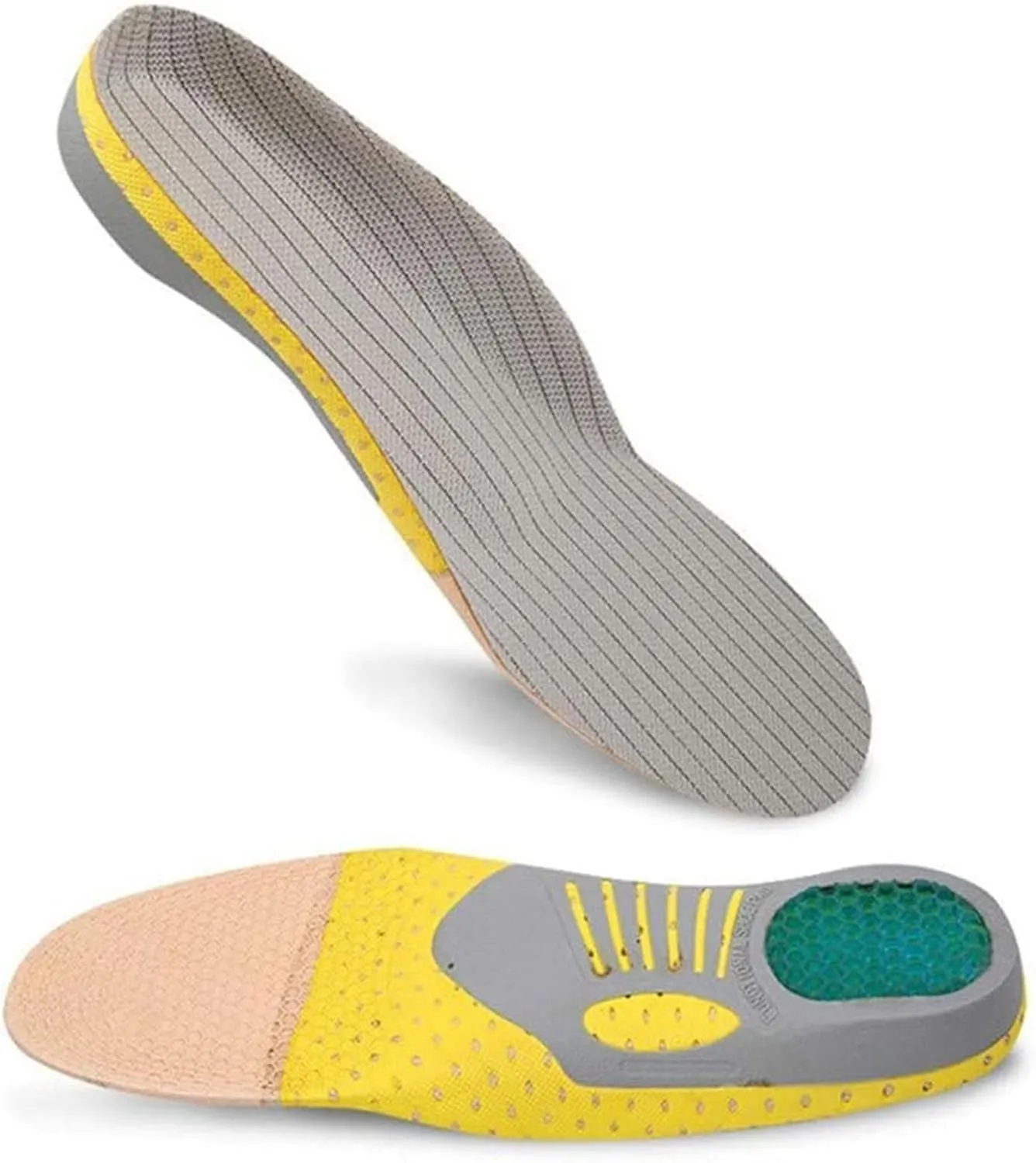 Shock Absorbing Orthopedic Insoles, Unisex Gel Insoles, Comfortable Breathable Arch Support, Discomfort Relieve Shoe Inserts,A