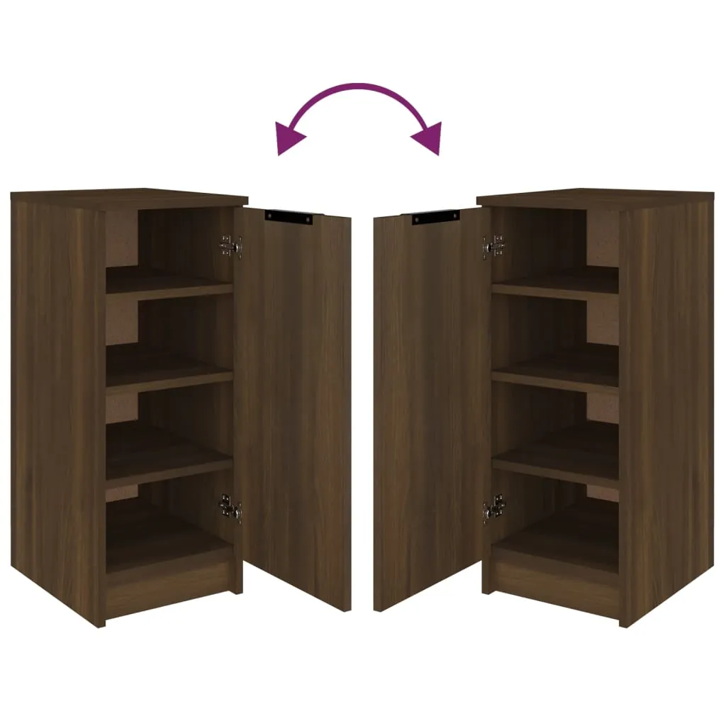 Shoe Cabinet Brown Oak 30x35x70 cm Engineered Wood