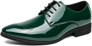 Shoes Dress Oxford for Men Lace Up Pointed Toe Leather Office Shoes Men Elegant Loafers Casual Work Office Comfortable Business Shoes