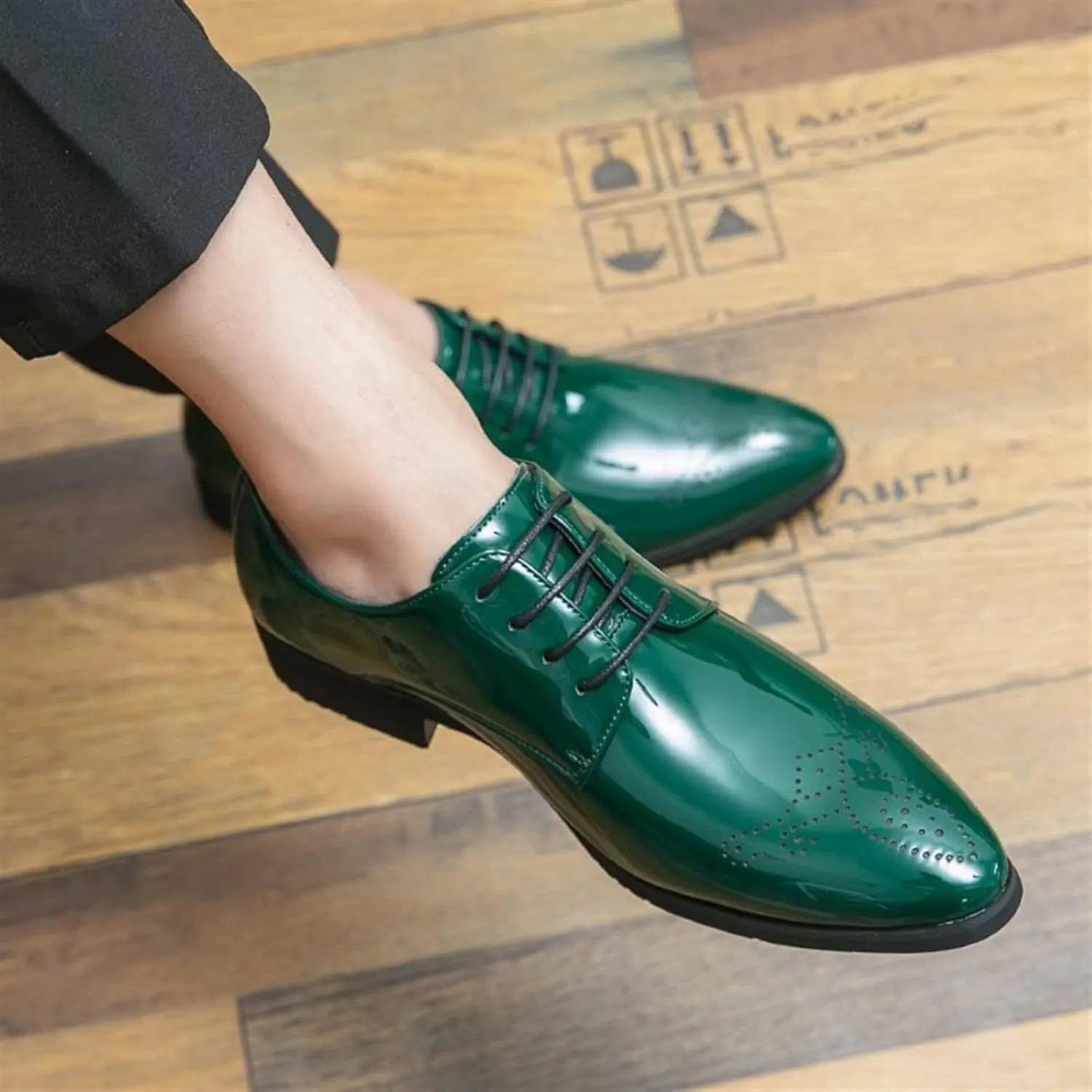 Shoes Dress Oxford for Men Lace Up Pointed Toe Leather Office Shoes Men Elegant Loafers Casual Work Office Comfortable Business Shoes