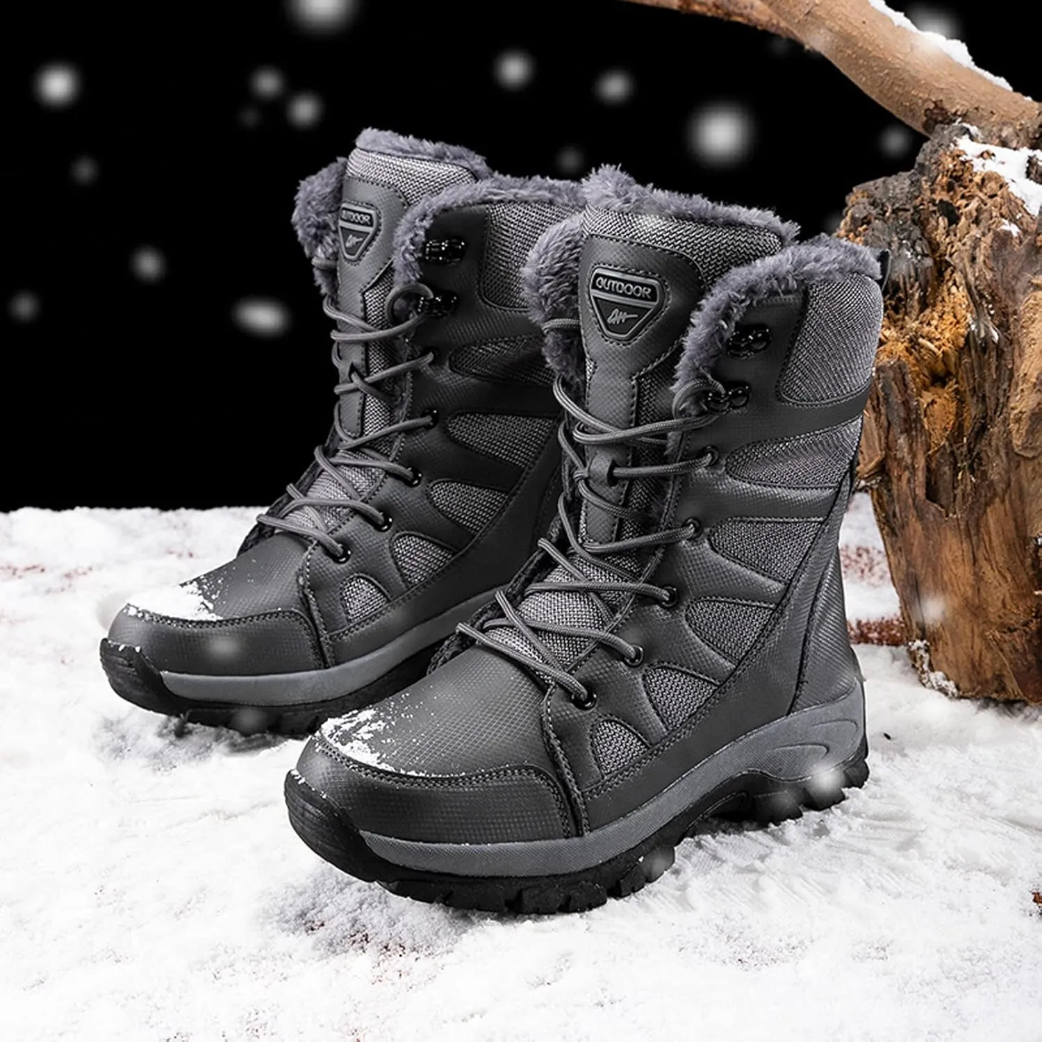 Short Winter Boots Extra Wide for Women Waterproof Snow All Black Snow Boots for Women Womens Snow Boot Womens Leather Duck Boots Waterproof Insulated Womens Insulated Waterproof Boots