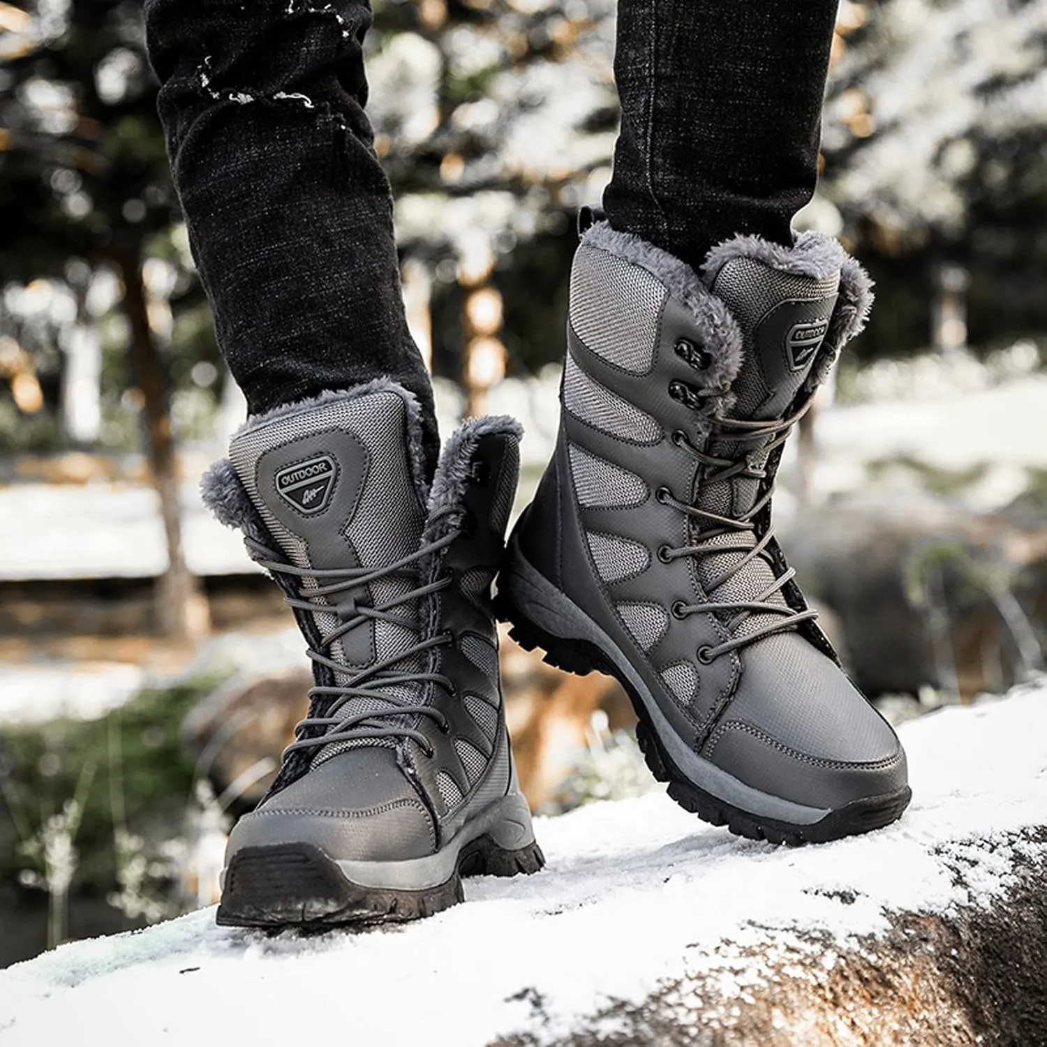 Short Winter Boots Extra Wide for Women Waterproof Snow All Black Snow Boots for Women Womens Snow Boot Womens Leather Duck Boots Waterproof Insulated Womens Insulated Waterproof Boots