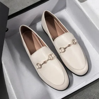 Simple Designer Spring Shoes Woman PU Leather Slip One Shoes for Women Comfortable Ladies Flats Loafers Mocassins Zapatos JJ27