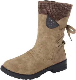 Snow Boot for Women with Zipper Winter Boots Women Waterproof Womens Winter Waterproof Boots Zapatos De Nieve Para Mujer Botas De Trabajo Antideslizantes Y Waterproof Para Mujer