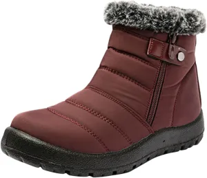 Snow Boots for Women Cute Calf High Winter Snow Boots Womens Ankle Boots Warm Fuzzy Winter Boots for Women Womens Rubber Ankle Boots Waterproof Women's Tall Winter Boots