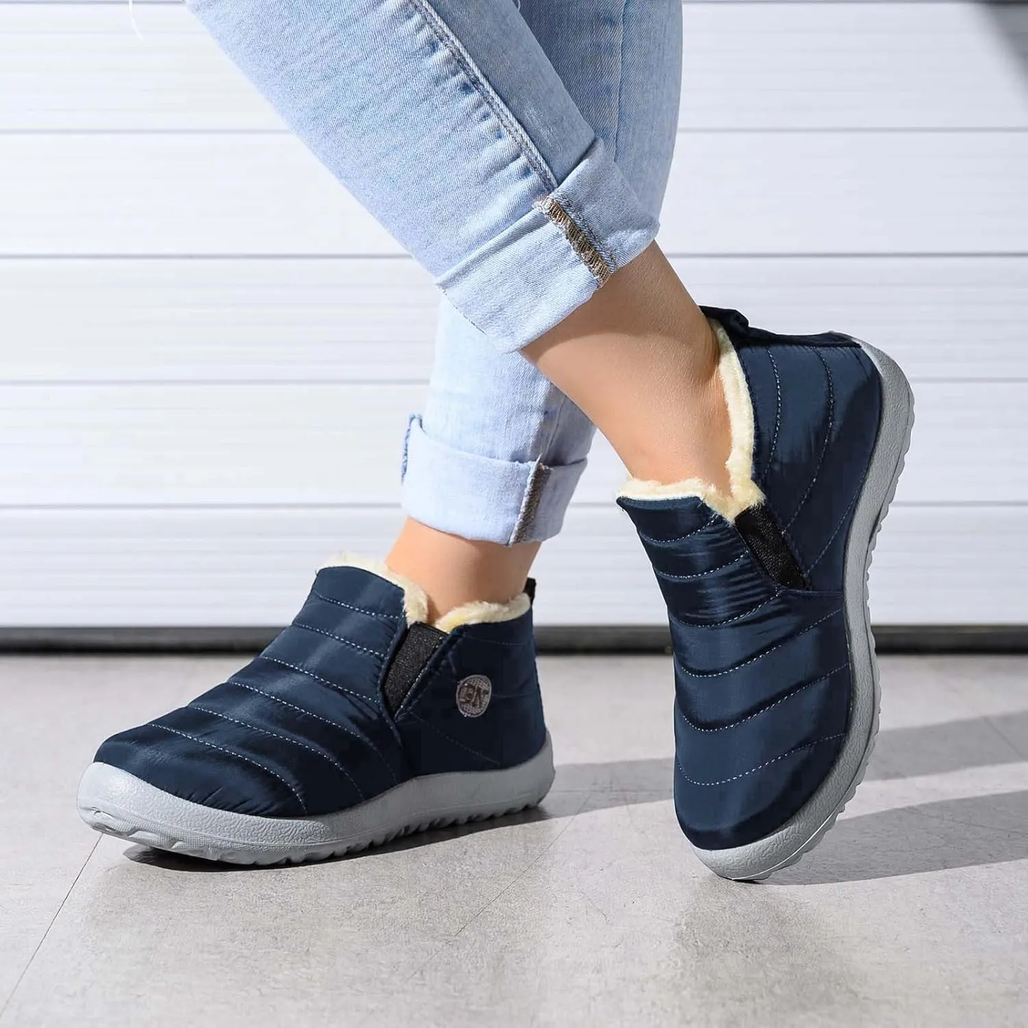 Snow Boots for Women Cute Women's Waterproof Boots Work Cute Knee High Winter Boots for Women Waterproof Women's Winter Ankle Booties Womens Winter Hiking Boots Waterproof