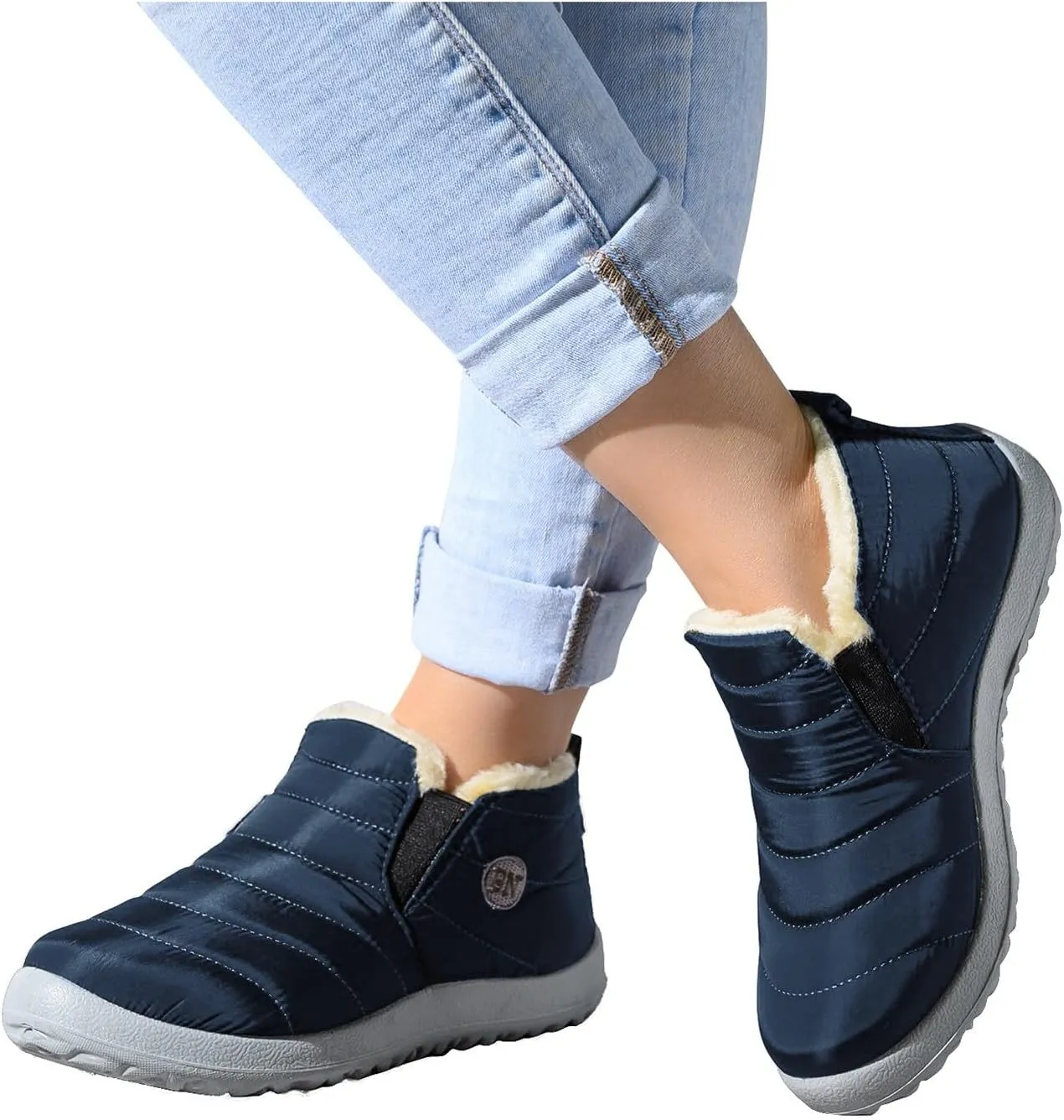 Snow Boots for Women Cute Women's Waterproof Boots Work Cute Knee High Winter Boots for Women Waterproof Women's Winter Ankle Booties Womens Winter Hiking Boots Waterproof