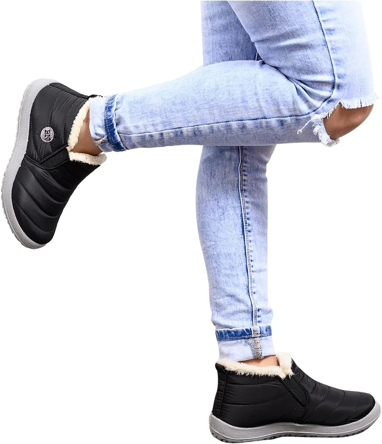 Snow Boots for Women Cute Women's Waterproof Boots Work Cute Knee High Winter Boots for Women Waterproof Women's Winter Ankle Booties Womens Winter Hiking Boots Waterproof