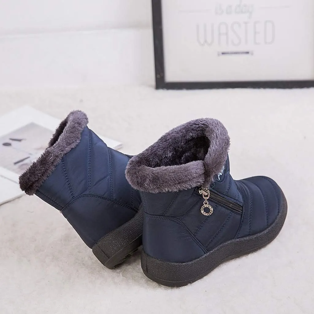 Snow Boots for Women Wide Width Women's Slip on Work Boots Waterproof Womens Snow Boots Wide Leg Women's Black Brown Tan Grey Winter Snow Boots Womens Winter Hiking Boot