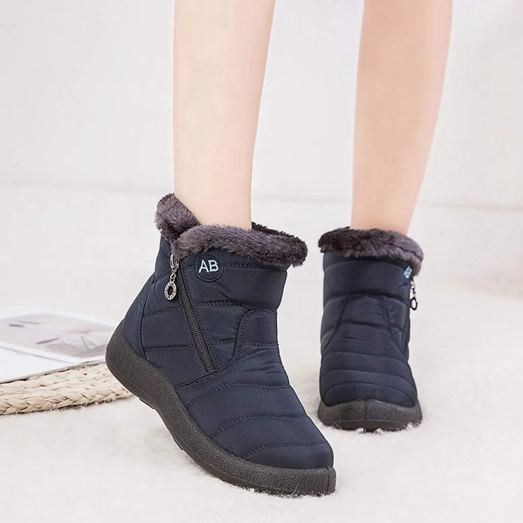 Snow Boots for Women Wide Width Women's Slip on Work Boots Waterproof Womens Snow Boots Wide Leg Women's Black Brown Tan Grey Winter Snow Boots Womens Winter Hiking Boot