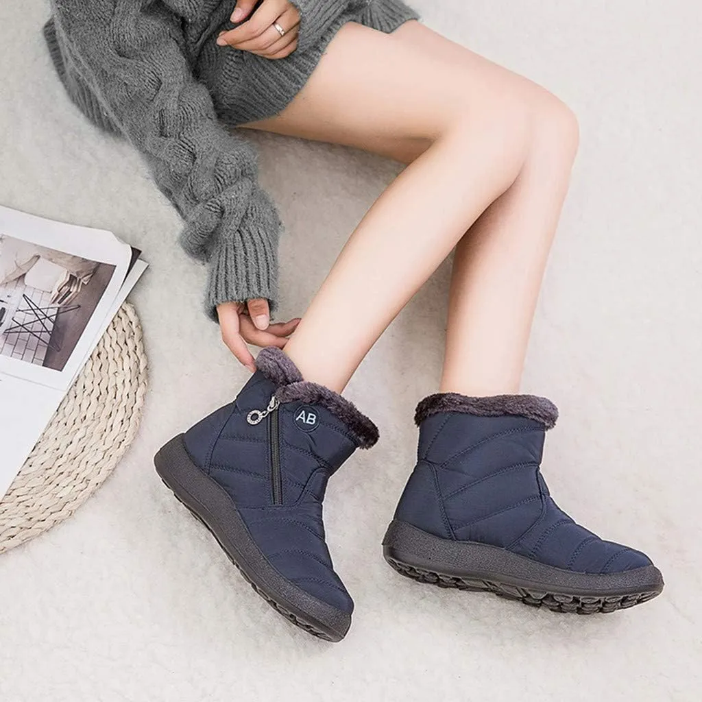 Snow Boots for Women Wide Width Women's Slip on Work Boots Waterproof Womens Snow Boots Wide Leg Women's Black Brown Tan Grey Winter Snow Boots Womens Winter Hiking Boot