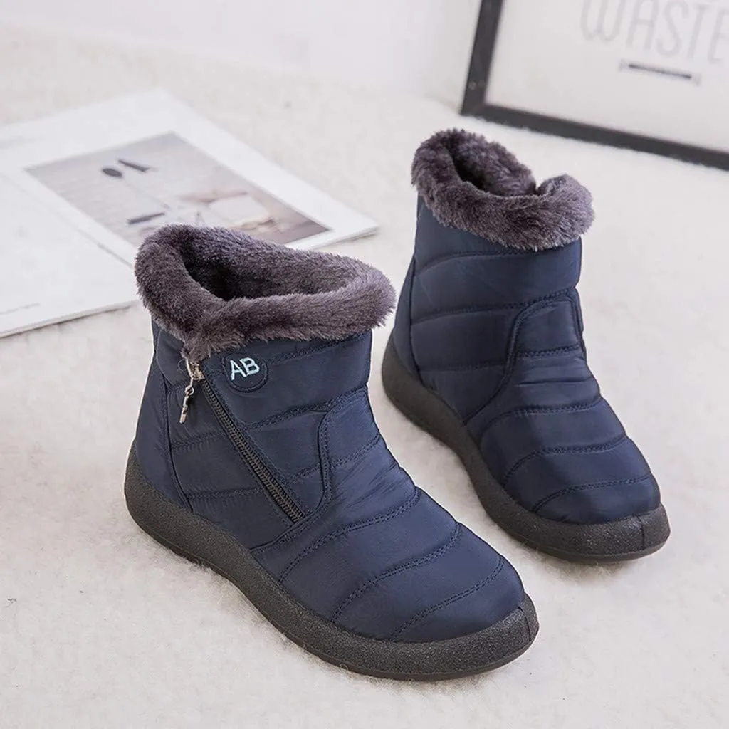 Snow Boots for Women Wide Width Women's Slip on Work Boots Waterproof Womens Snow Boots Wide Leg Women's Black Brown Tan Grey Winter Snow Boots Womens Winter Hiking Boot
