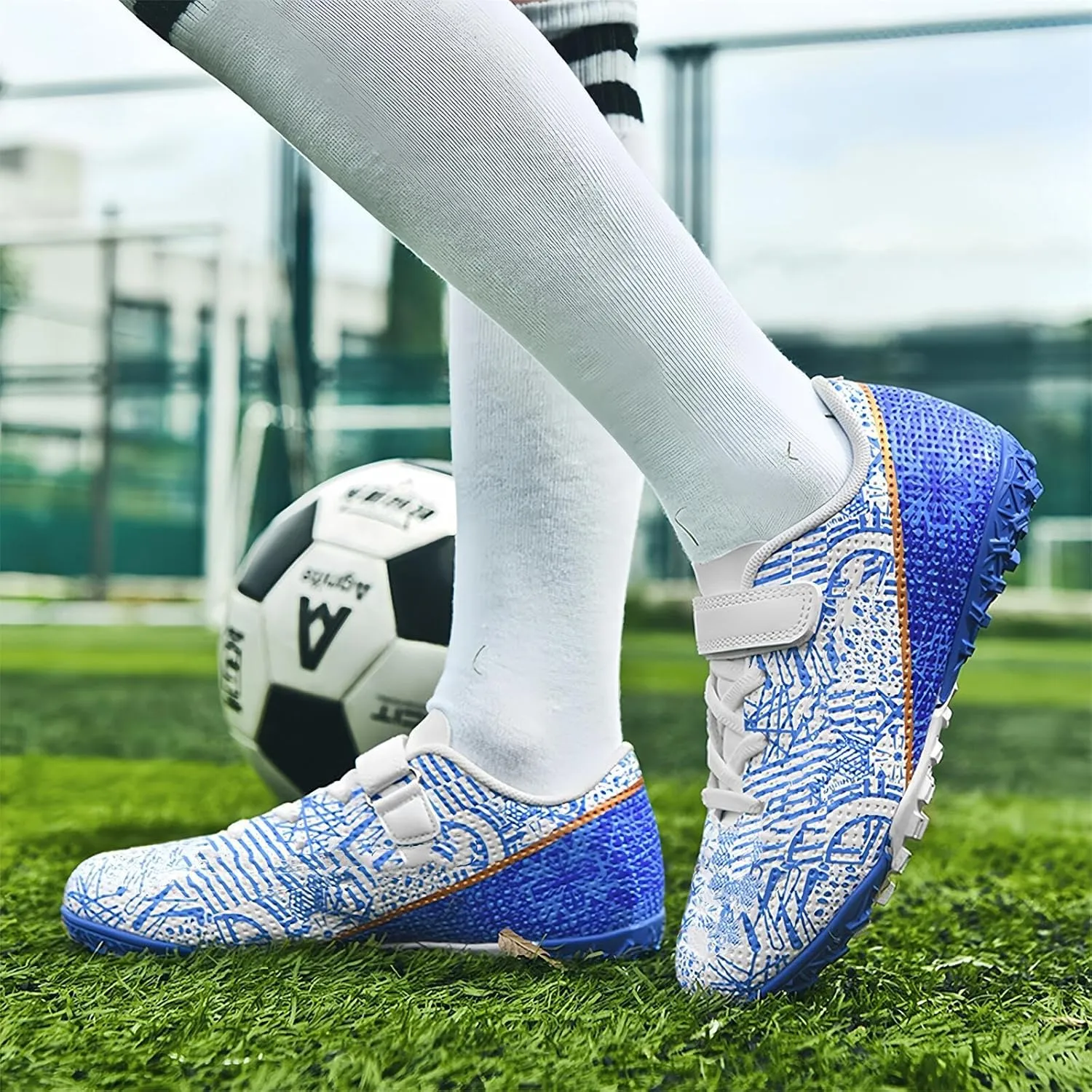 Soccer Cleats for Kids Turf Soccer Shoes Indoor Boys Girls Football Shoes Youth TF AG Artificial Ground Trainning Athletic Sneakers Outdoor