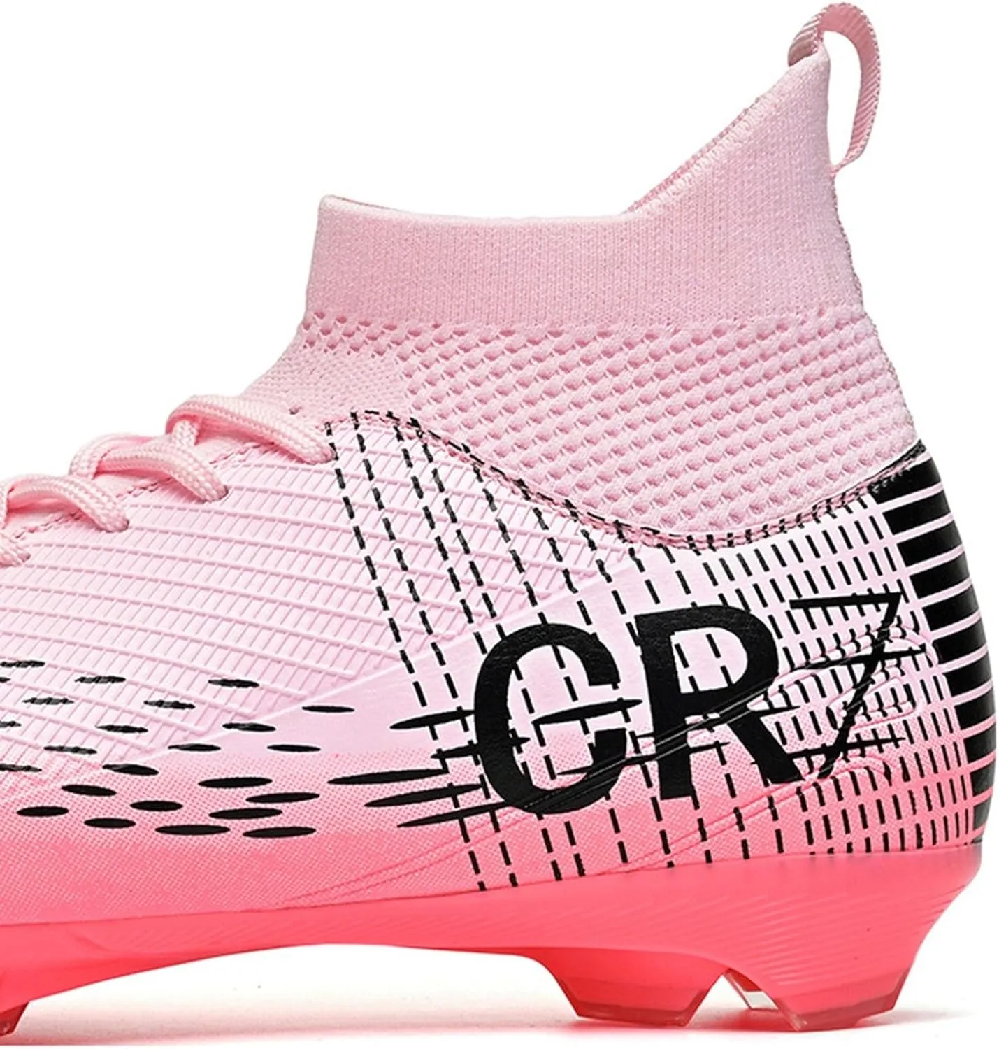 Soccer Cleats Professional Lightweight, Football Cleats Breathable High Top for Big Boys Youth Training Turf Ground