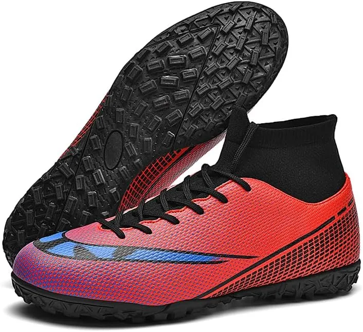 Soccer Shoes with Excellent Traction, Grip, and Comfort - Durable, Lightweight & Breathable - Unisex Soccer Cleats for Boys & Girls