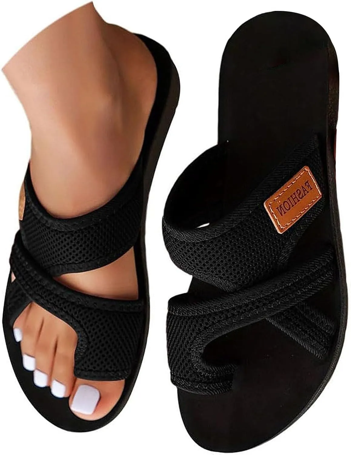 Summer Comfort Sandals for Women 2025 Extra Wide Mesh Hollow Mesh Breathable Orthopedic Sandals Stylish Lightweight Beach Walking Shoes