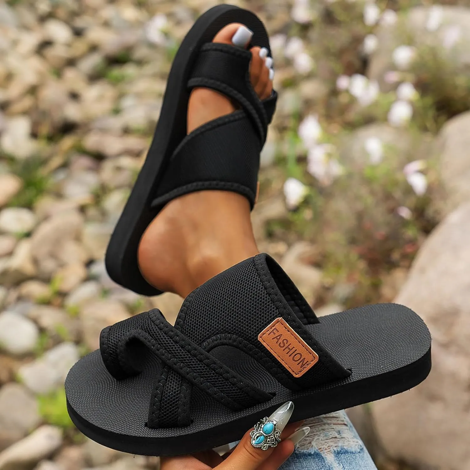 Summer Comfort Sandals for Women 2025 Extra Wide Mesh Hollow Mesh Breathable Orthopedic Sandals Stylish Lightweight Beach Walking Shoes